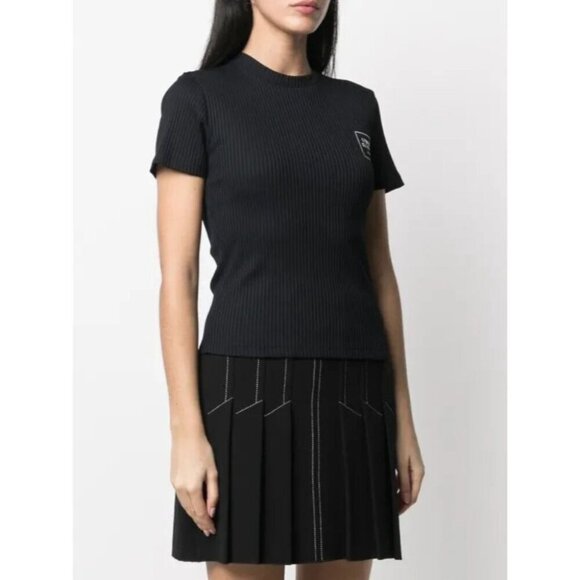 Opening Ceremony Box Logo-Print Rib T-Shirt Size XS Womens Black Tee $180 - Picture 12 of 15